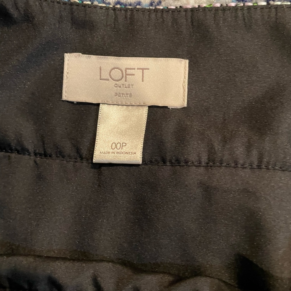 Ann Taylor Loft women’s multicolor mini skirt 00 Petite - Picture 3 of 7